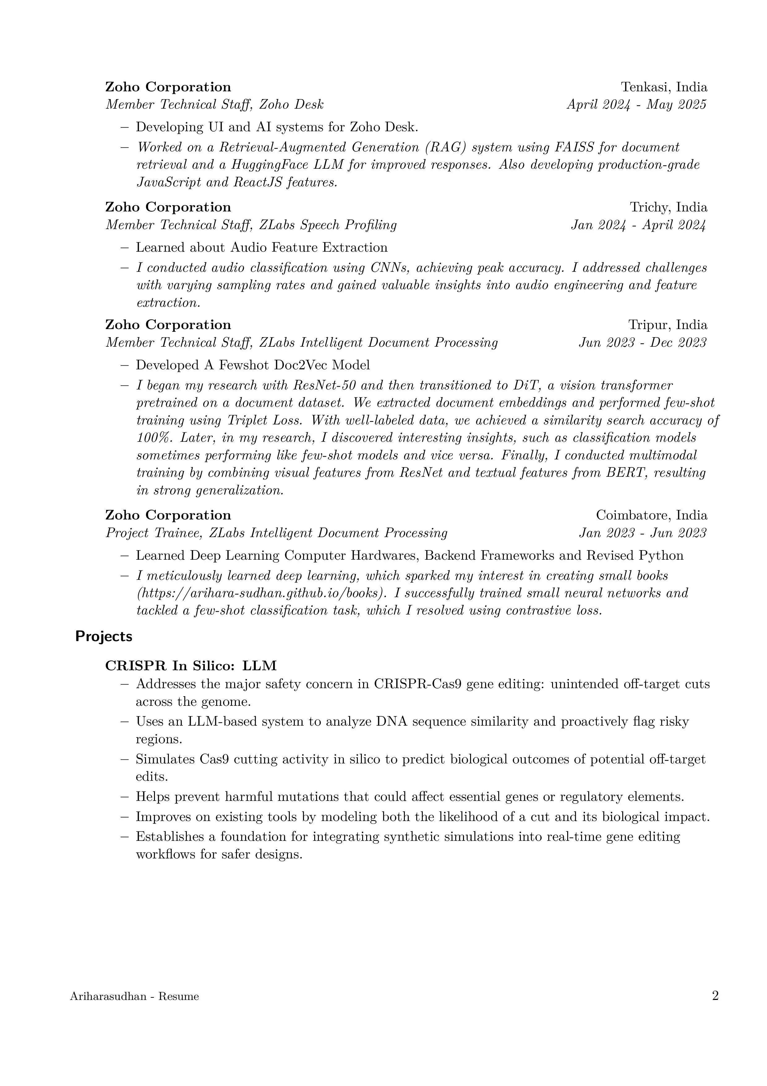 Resume page 2