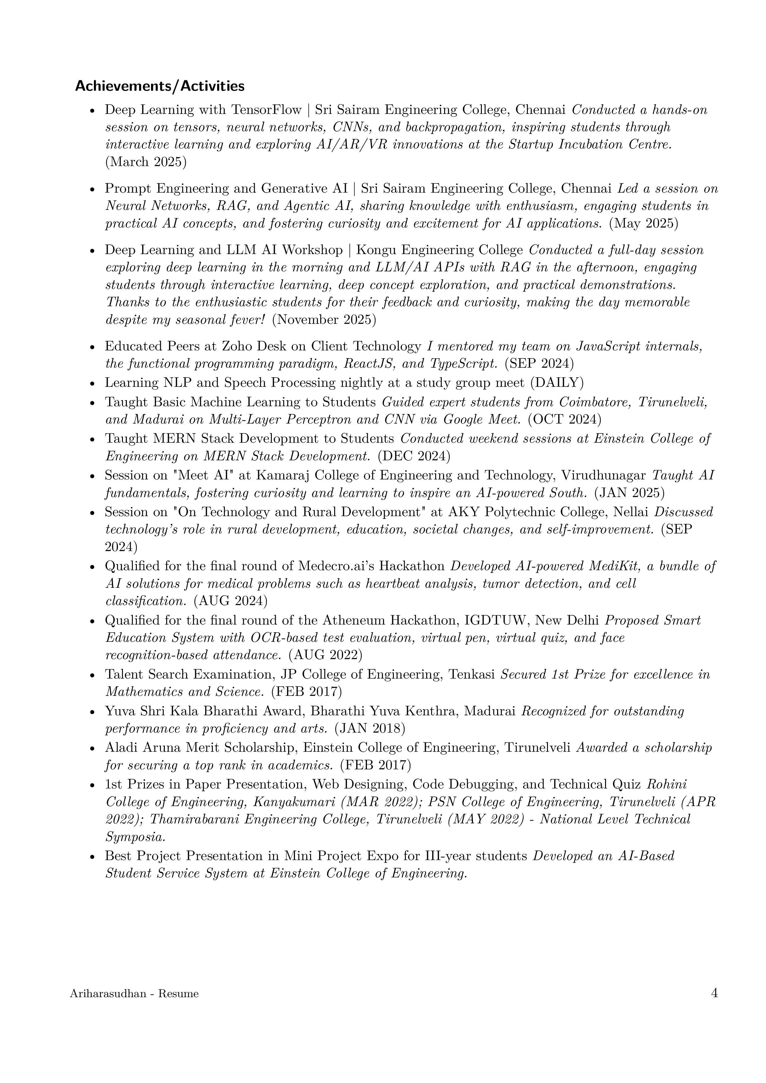 Resume page 4